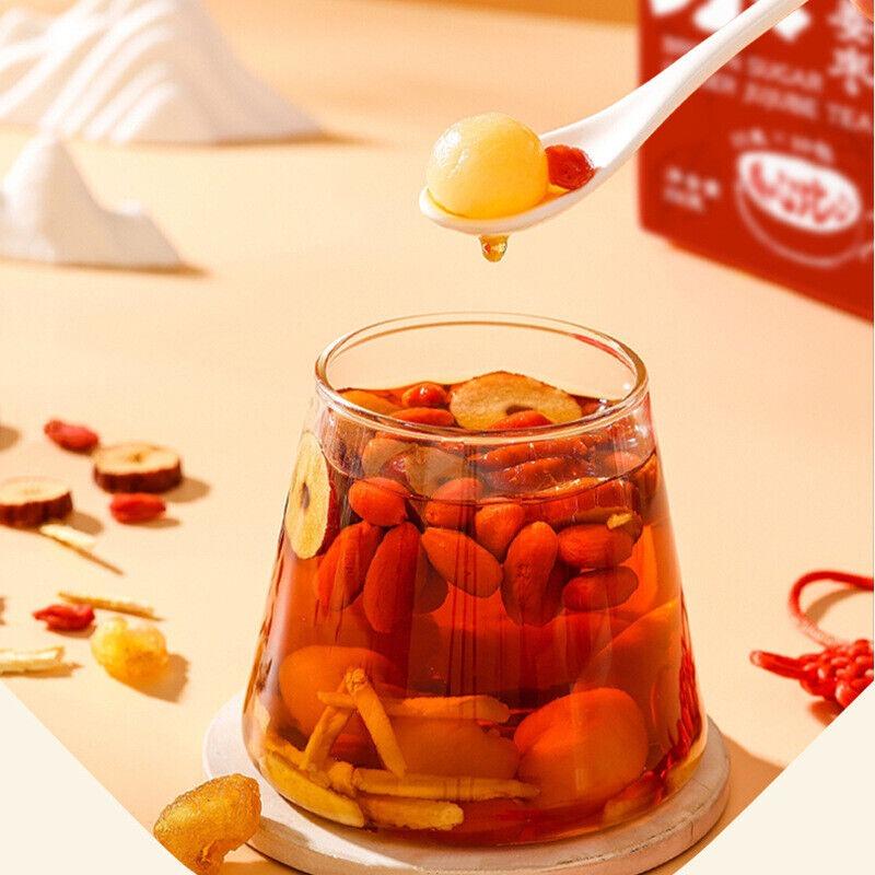 Коричневый сахар имбирь чай из ююбы лонган ягоды годжи роза кровь черный сахарный чай