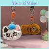 Delightful Mini Plush Cartoon Keychain Featuring Cats And Dogs For Trendy Bags