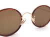 Солнцезащитные очки с круглыми линзами и внутренней оправой, матовые КОРИЧНЕВЫЕ [SPEED ADDICT] ЗОЛОТОЙ/КОРИЧНЕВЫЙ ×