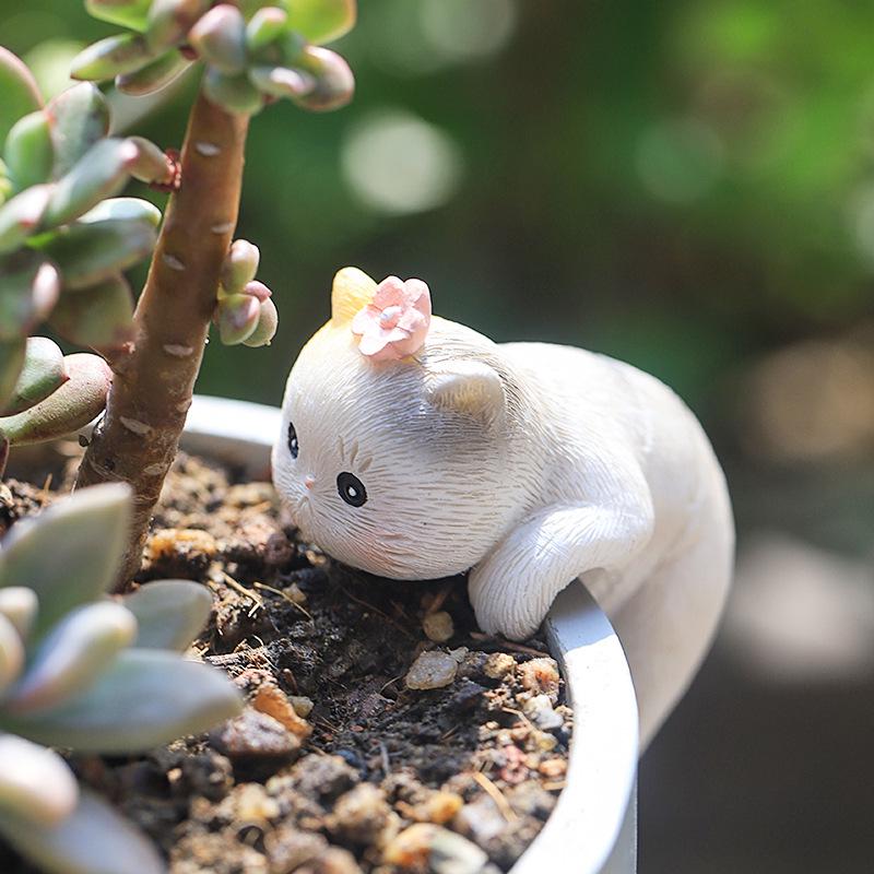 Украшения для аквариума с мультяшным котом: Креативные украшения для аквариума и аксессуары для цветочных горшков