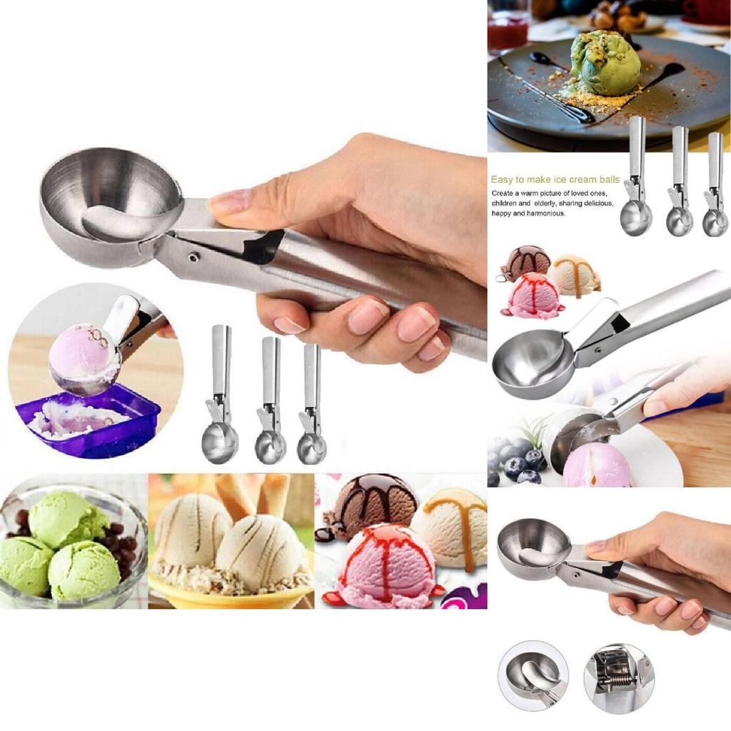 Премиальная ложка для мороженого из нержавеющей стали с удобной ручкой и стильным дизайном для легкого сервирования