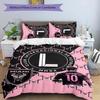 3pcs Inter Miami CF pattern bedding set duvet cover set includes duvet cover &pillowcases,perfect all season bedroom decoration&gift