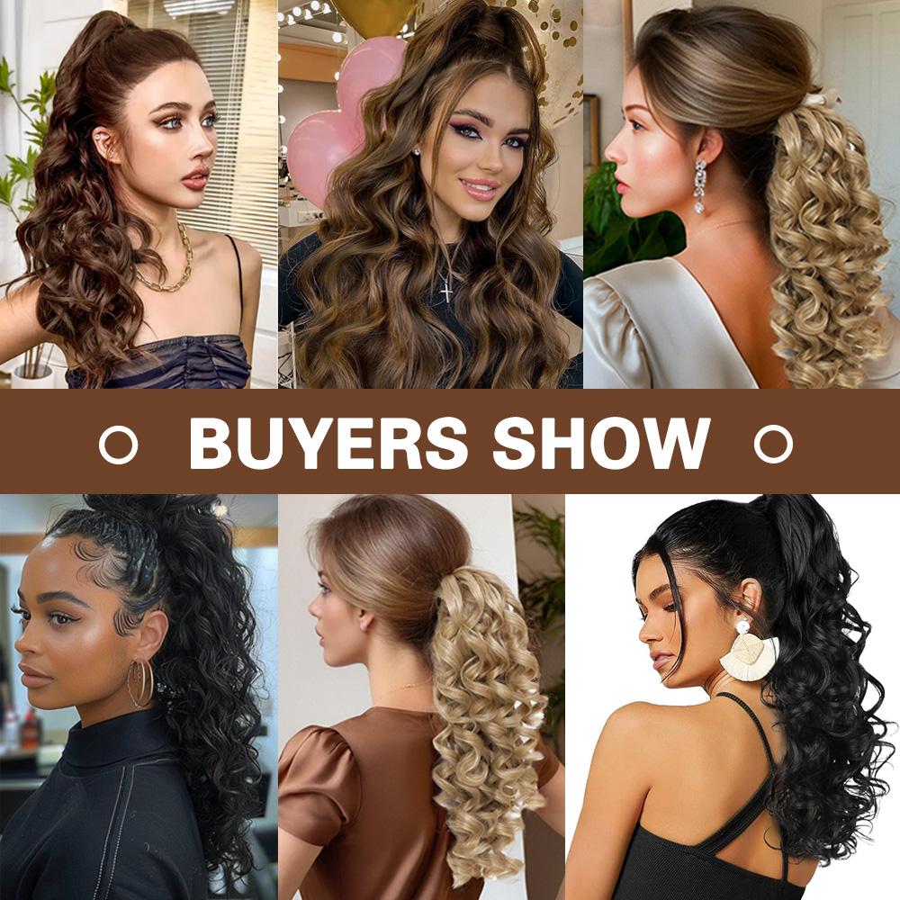 MISSQUEEN Синтетические волнистые кудрявые накладные хвосты Элегантный хвост-краб для женщин - Простой в использовании и стильный парик Аксессуары для волос