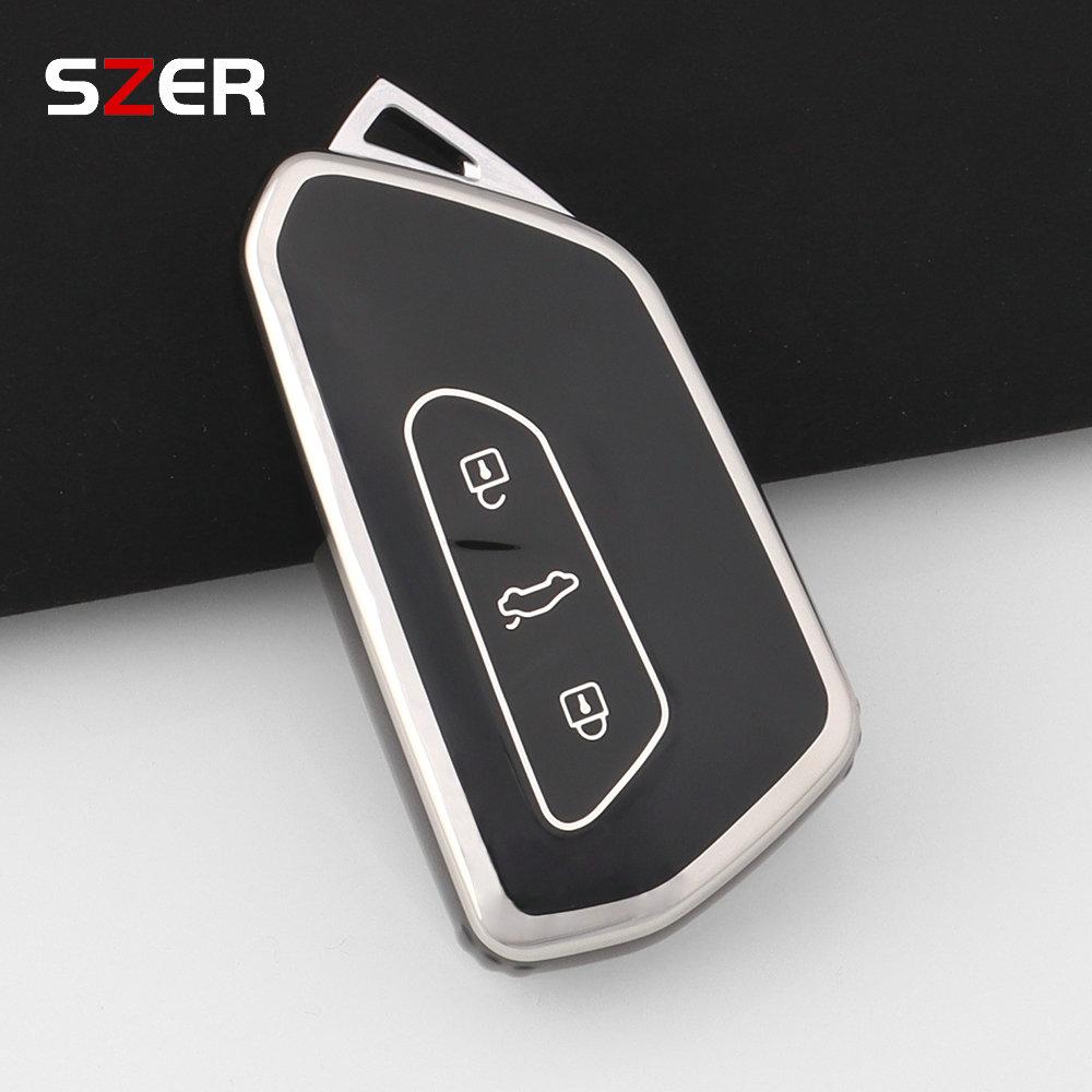 Модный чехол для ключа автомобиля из ТПУ для Vw Volkseagen Golf 8 Mk8 Id.3 Id.4 Cupra Skoda Octavia A8 Seat Leon Mk4 Formentor Tarraco