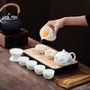 Sheep Fat White Porcelain Kung Fu Tea Set