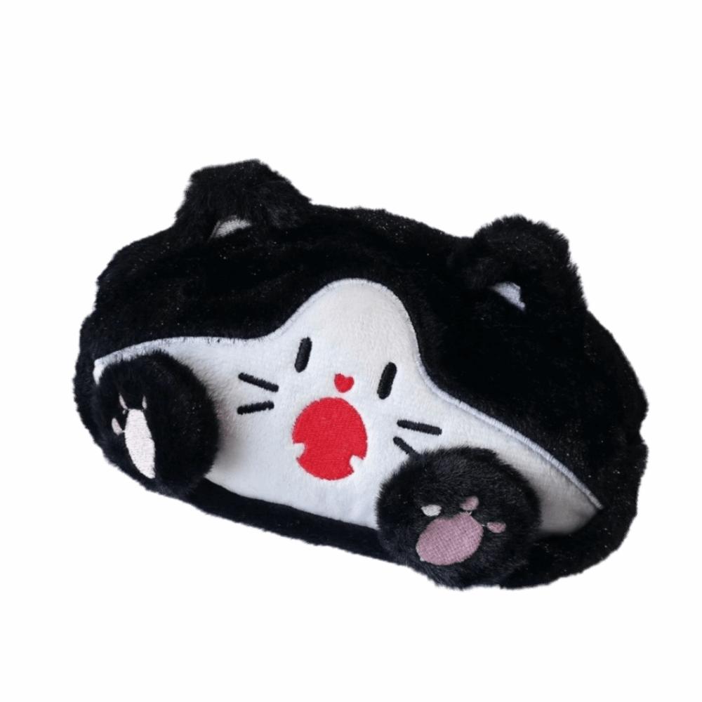 Смешная Кошка Мультяшная Пенал Каваи Большая Вместимость Сумка для Хранения Канцелярских Принадлежностей Милый Пушистый Кот С Принтом Пенал Для Учеников