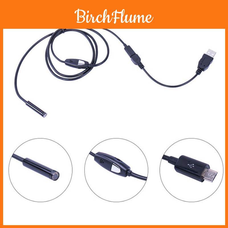 Высококачественная 7-мм 6-светодиодная USB-эндоскопическая бороскопическая инспекционная камера 2 м 5 м