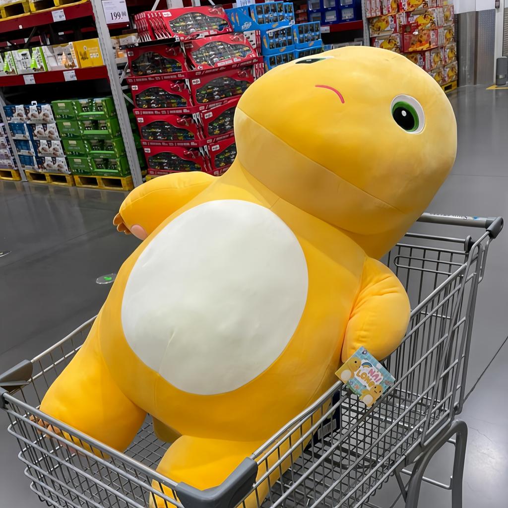 Big Size Nailong Plushies Doll Yellow Milk Dinosaur Plush Toy Soft Stuffed Animal Cute Appease Doll Huggable Pillow Xmas Gift