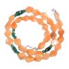 Natural Multi Aventurine Gemstone Mix Shape Smooth Beads Necklace 17" UB-4105 UB-4105