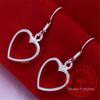 925 Sterling Silver Korean Stereoscopic Heart Vintage Dangle Earrings For Women Engagement Wedding Jewelry Gift