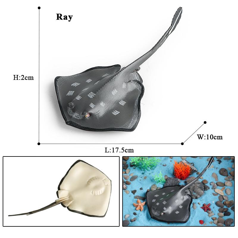 Oenux Морская звезда Океана Морской анемон Коралл Медуза Кальмар Креветка Краб Акула Животные Модель Фигурки ПВХ Миниатюра Детская Игрушка Подарок