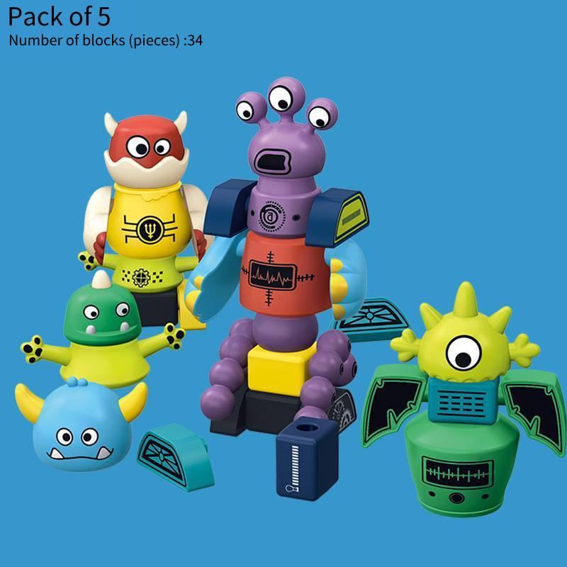 Магнитный летающий диск игрушка-монстр для детей 3-6 лет набор для сборки самолета сделай сам с магнитными блоками пластиковый материал размер 38*33*7,6 см