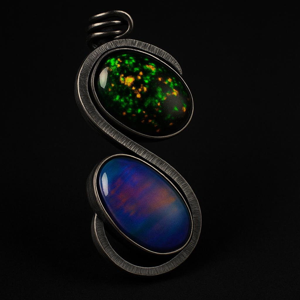 38 Ct Natural Brazilian Opal 925 Sterling Silver Oval Pendant For Gift
