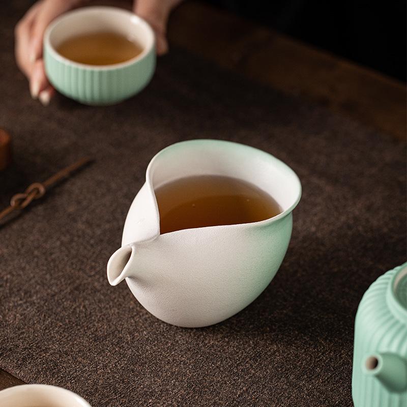 Креативная керамическая матовая чайная чашка для ярмарки, домашняя мужская чашка, диспенсер для чая, чайный набор в стиле кунг-фу, ретро-чайный набор, аксессуары для чайного набора в морском стиле.