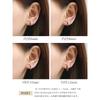 [ChicSilver] hoop earrings ladies ring earrings men's black black small Inner diameter 10mm 20g simple accessories
