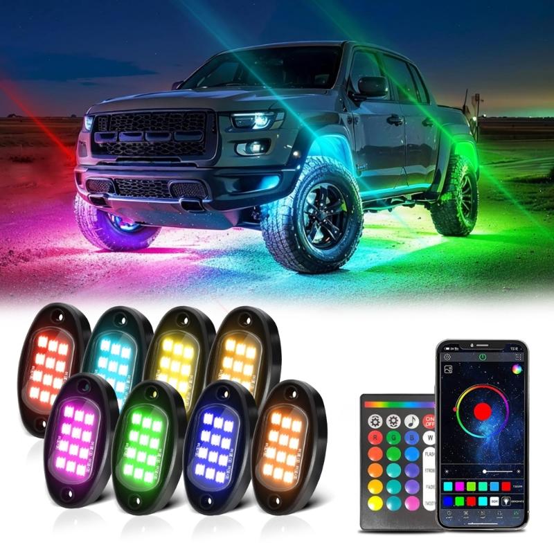 Underglow Light for Truck Pickups ATV UTV SUV Remote Control Trail Rig Lamp