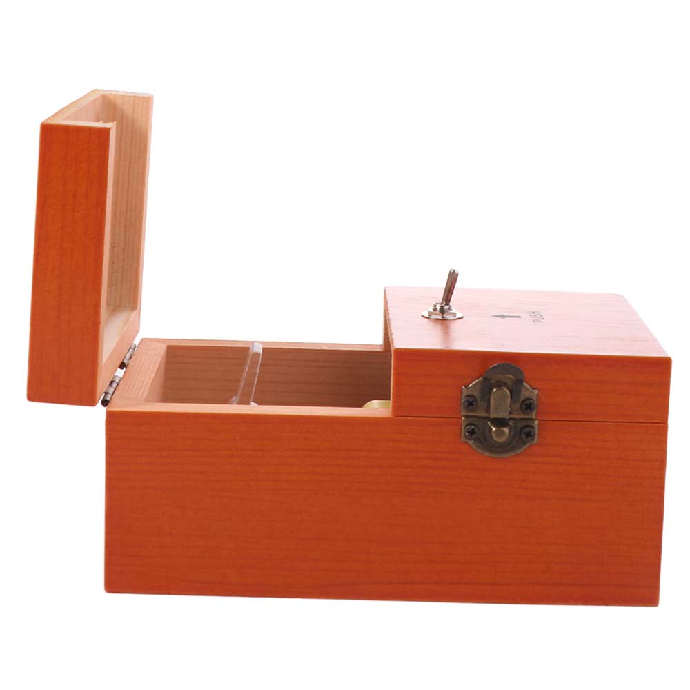 Desk Decoration Electronic Useless Box Wood Color Wooden Useless Box Adults and Children