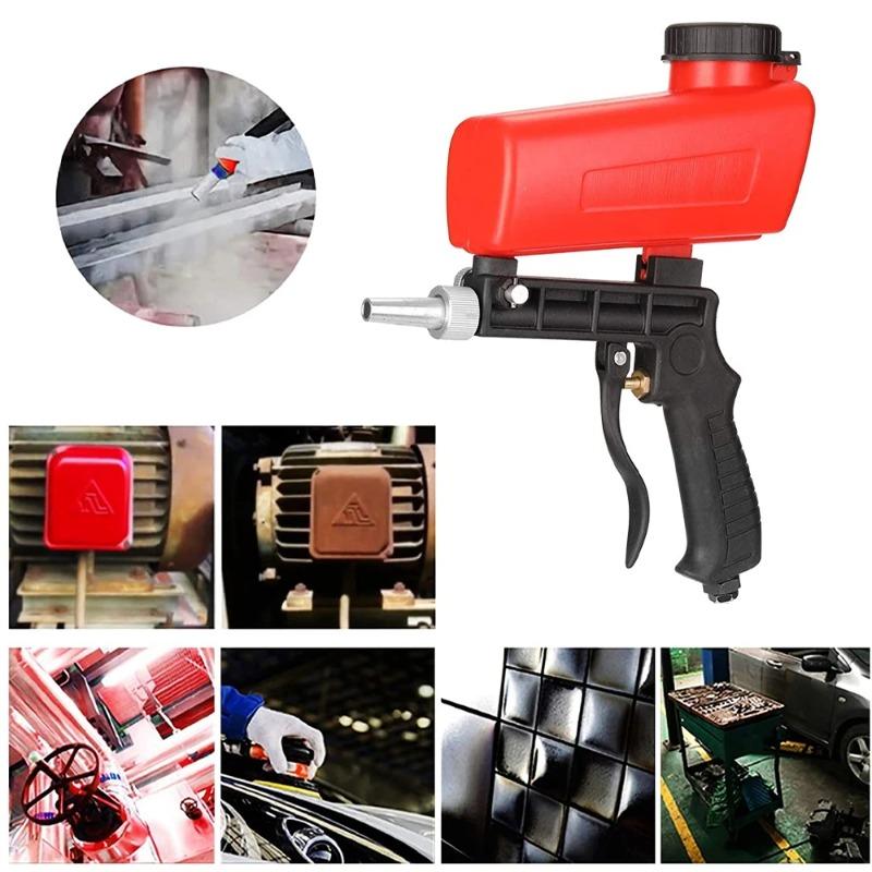 Регулируемый пневматический пескоструйный пистолет, набор 90 фунтов на квадратный дюйм, портативный домашний пескоструйный аппарат, гравитационный ручной пистолет, устройство для удаления ржавчины