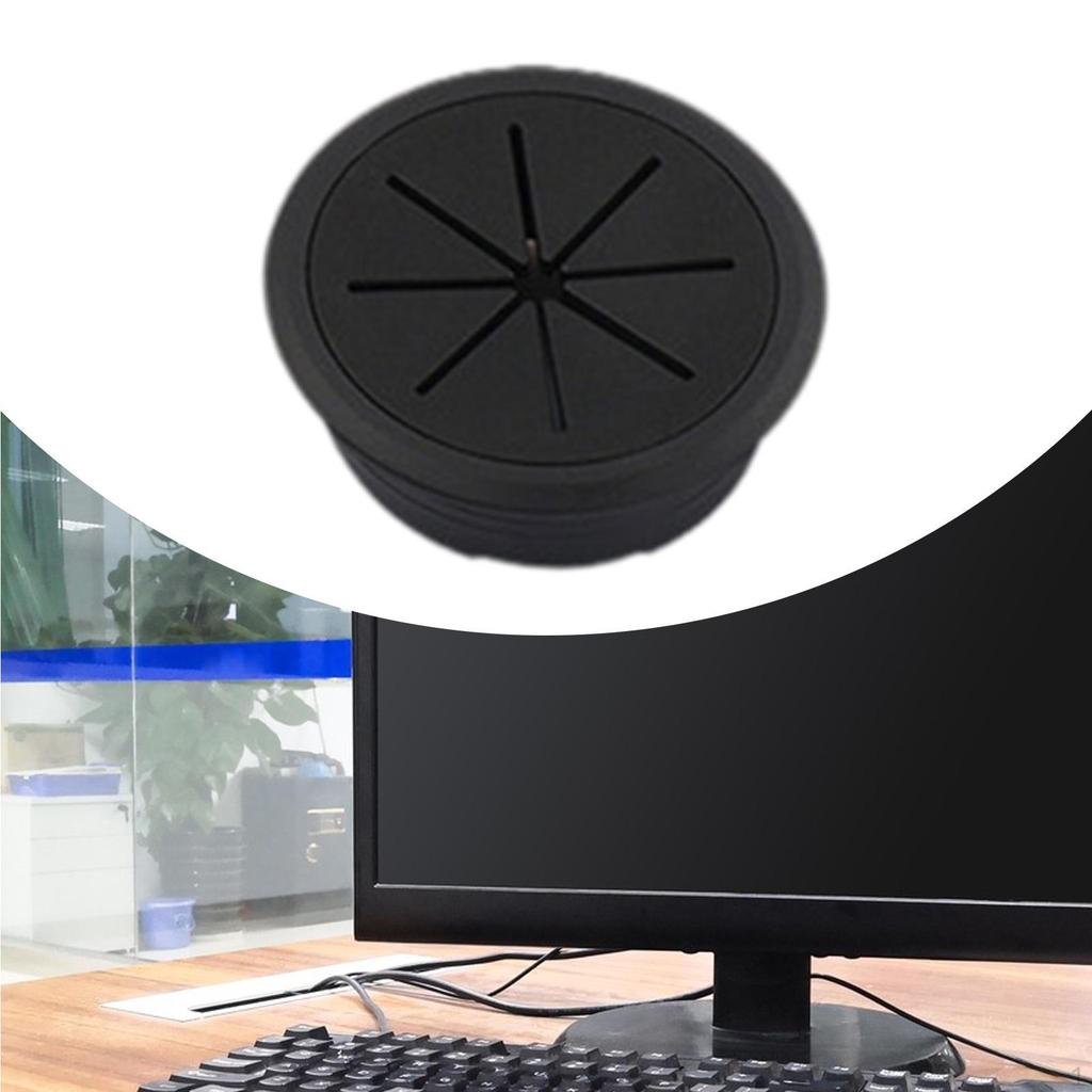 Крышка для кабельного отверстия Органайзер для настольного оборудования Управление и скрытие черного провода Гибкий