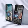 Чехол для телефона I-Iron M-Man M-Marvel для Samsung S25 S24 FE S23 S22 S21 Plus S20 Ultra Note20Ultra Черная стеклянная крышка