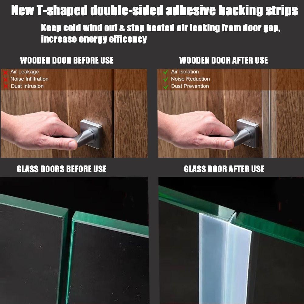 3/6М Самоклеящаяся уплотнительная лента для оконных щелей Силиконовый уплотнитель По боковой стороне дверной коробки