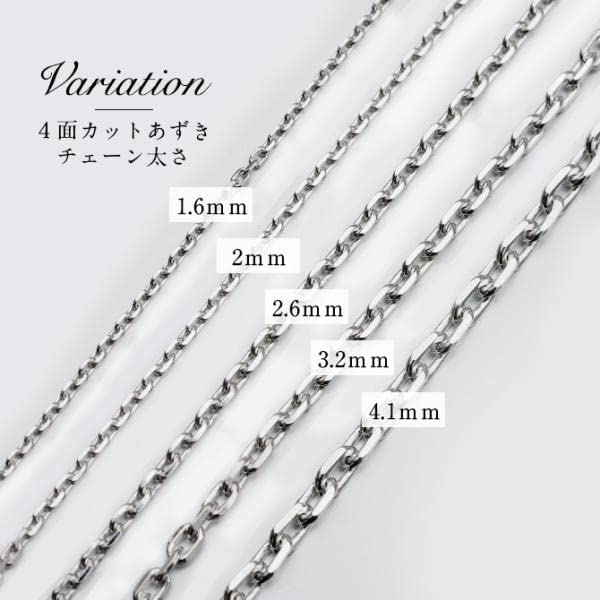 BYTHESEA Ожерелье 925 Огранка Азуки Толщина Гавайская Длина 60см Цепочка, Серебро, 4-гранная Цепочка, 2мм, Мужское, Женское, Ювелирное изделие,