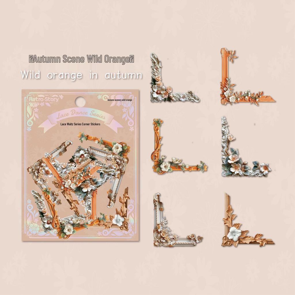 РетроИстория Сделай сам Угловые наклейки с декором из роз