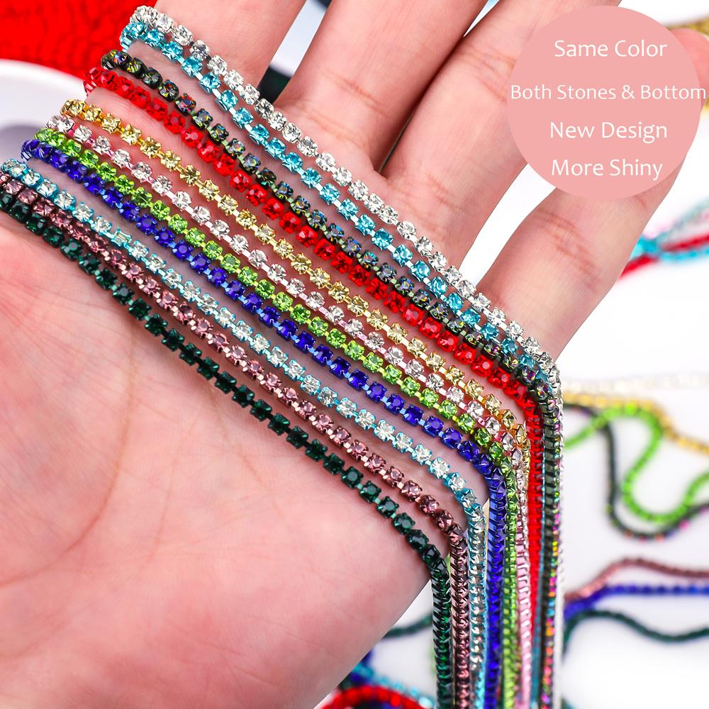 Хрустальная 10-ярдовая тесьма со стразами, цепочка с чашечками, золотой, бриллиантовый, стразы, декоративная аппликация, хрустальные отделки для платьев