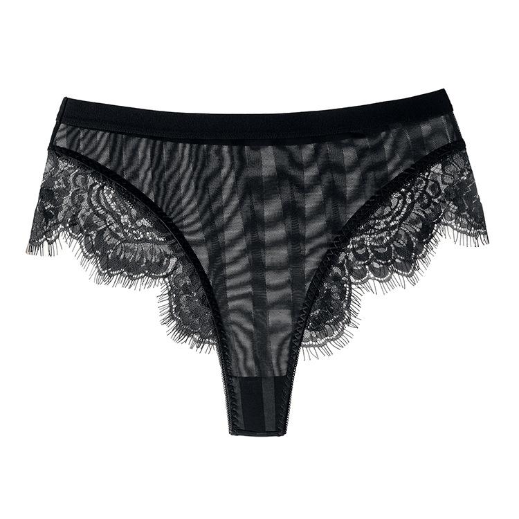 Women Briefs Sexy Panties Stitching Lace V Pants Underpant Comfortable High Fork Hip Lift Mid High Waist Panties