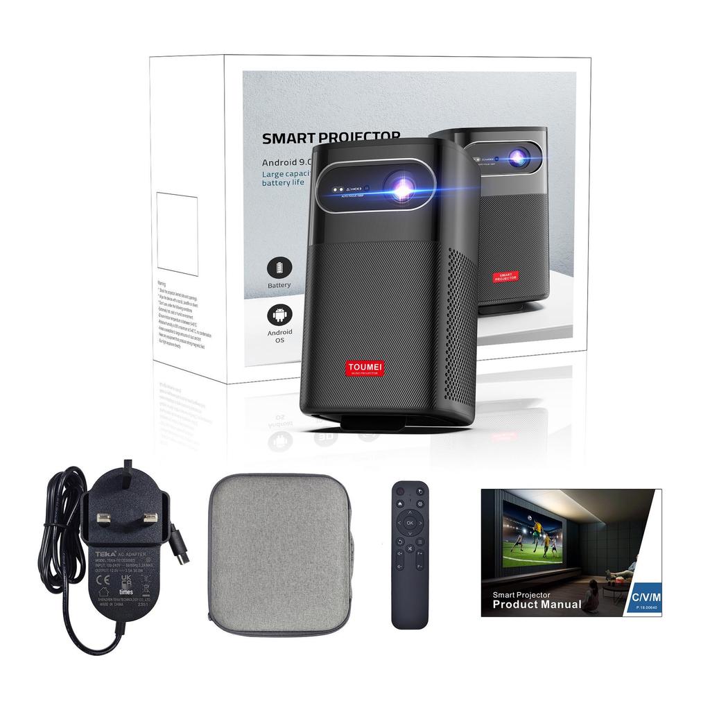 M1 Портативный умный домашний проектор, 1080p Ultra-Clear для гостиной и спальни