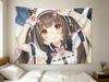 1 шт. Декоративный гобелен Nekopara Аниме Чокола Девушка-кошка Тематический настенный подвесной Декоративная ткань для стены Милый дизайн персонажа Горничная с кошачьими ушками