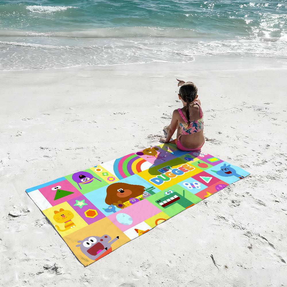 Cartoon H-Hey D-Duggee kid Towel Quick Drying Beach Towels Are Suitable For Swimming Pools Camping Yoga And The Gym
