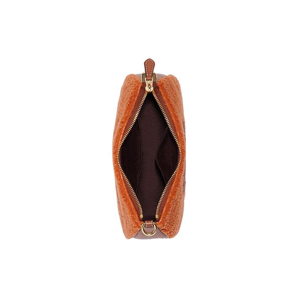 Coach Плюшевая сумка-тоут на молнии с логотипом Teri C Женские сумки Глубокий оранжевый CE557-IMNOA