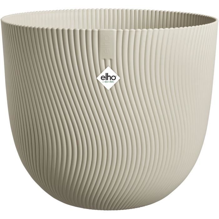 ELHO Flower Pot Sereh Round 30 - Beige - Ø 29.5 X H 25 Cm - 100% Recycled