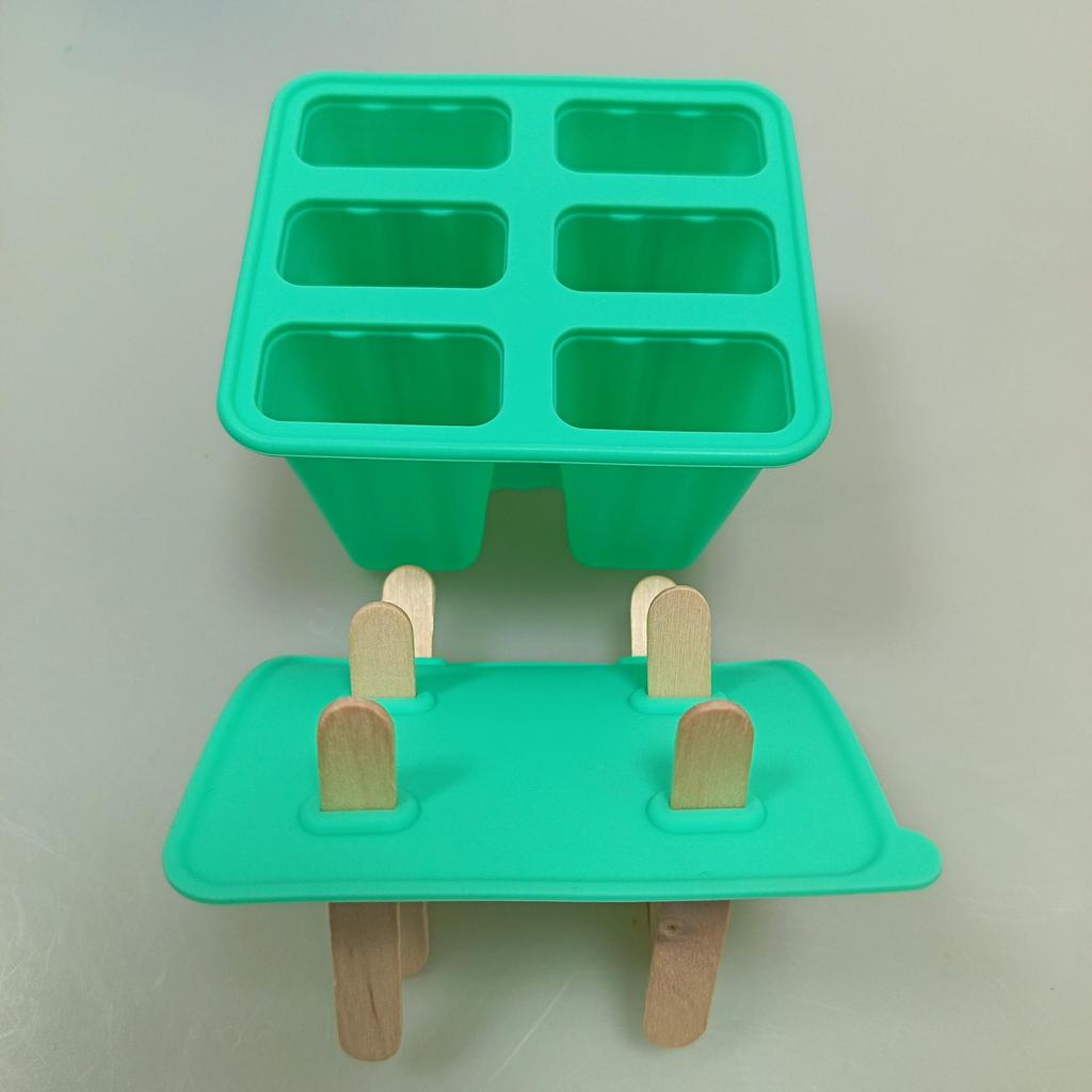 6-Cavity Popsicle Mold for Homemade Ice Cream, Kids' Cheese Sticks, and Ice Pops - Food Grade