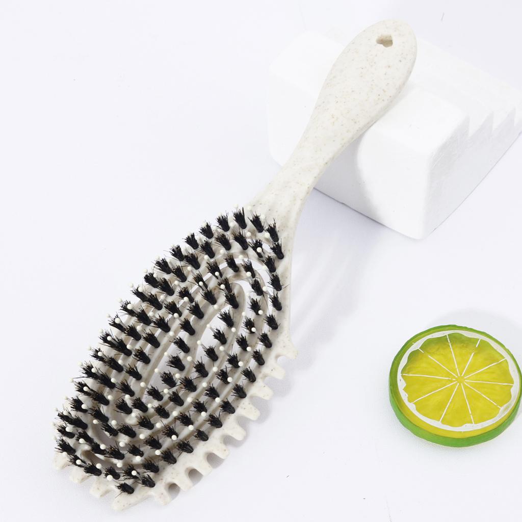 1 штука щетинистой полой дугообразной расчески - подходит для сухого и влажного использования, антистатическая укладочная щетка, Специально для париков из натуральных волос