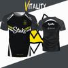 CS2 Клуб киберспорта Vitality Форма команды ZywOo Повседневный дышащий костюм для тренировок Мужские и женские фанатские футболки с коротким рукавом на заказ