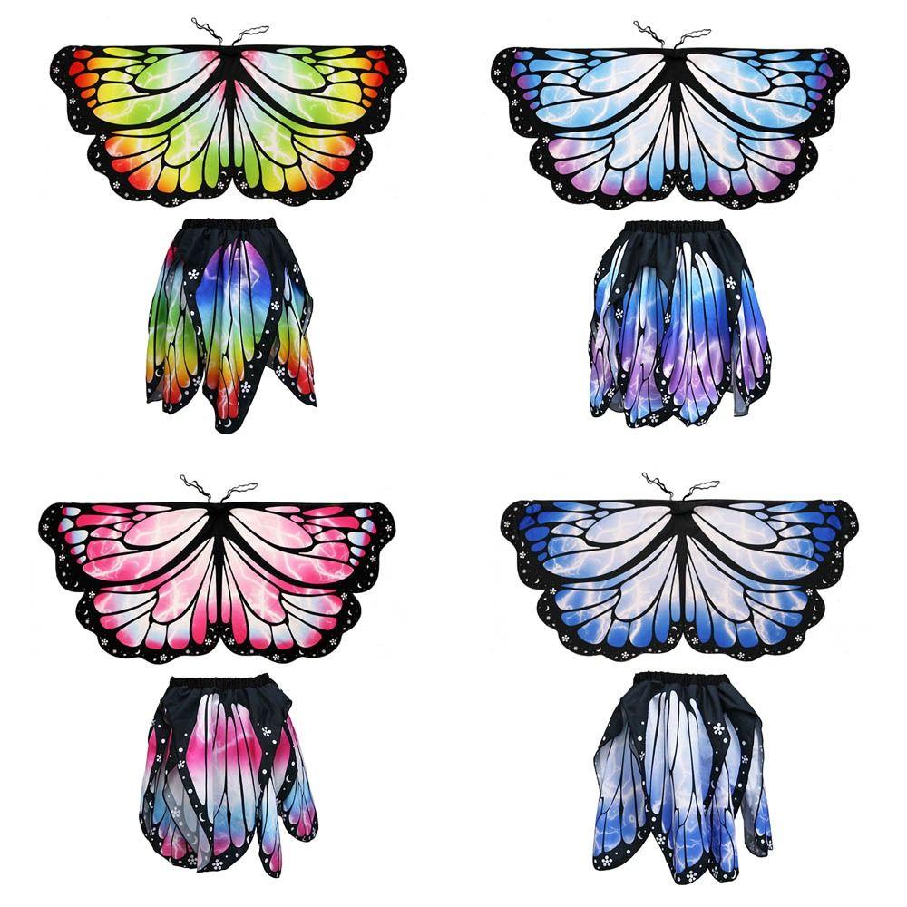 Costume Butterfly Cape Dressing Up Wing Cloak Cute Scarves & Wraps Kids