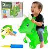 Игрушка для детской игровой площадки Smiim Динозавр, Мяч-прыгун для катания, Игрушка для прыжков с насосом, Подарок на день рождения для мальчиков и девочек 3, 4, 5 и 6 лет