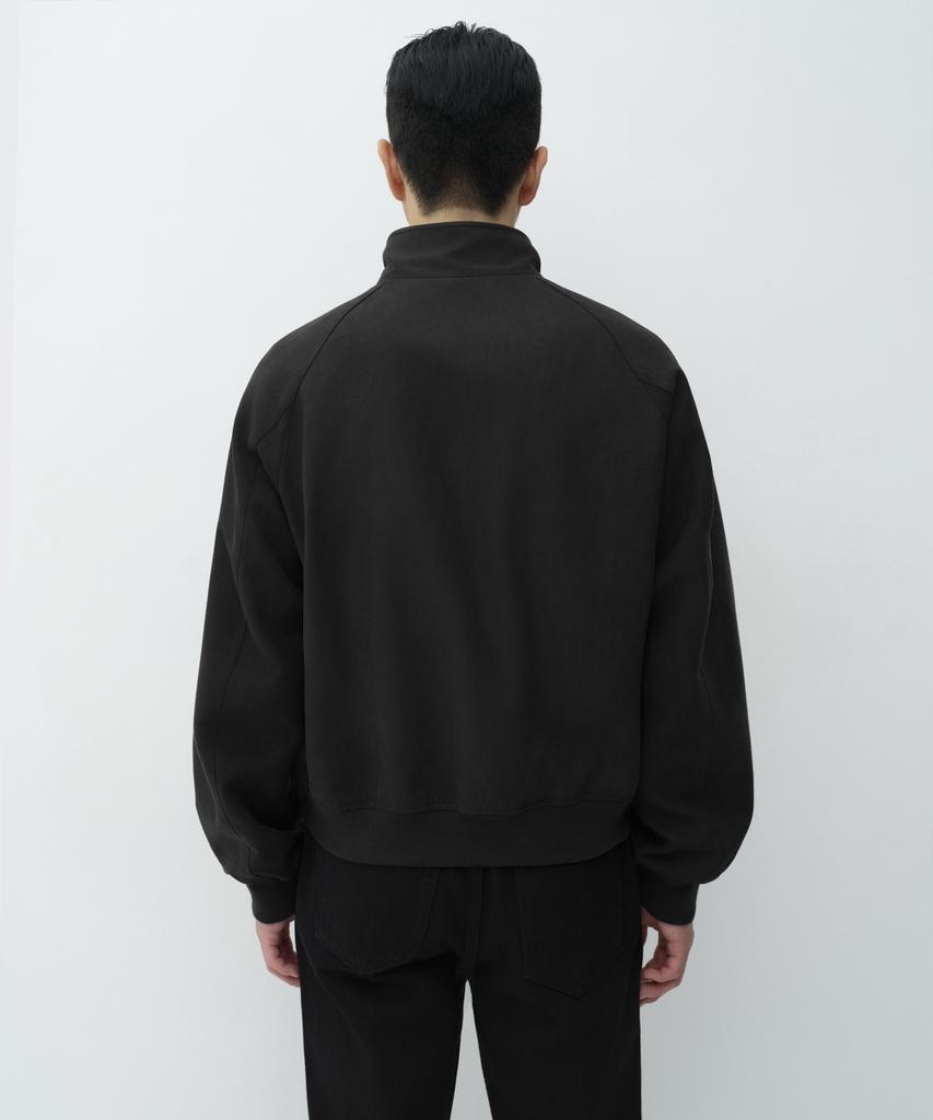 MUSINSA STANDARD Synthetic Suede Harrington Jacket [Black]