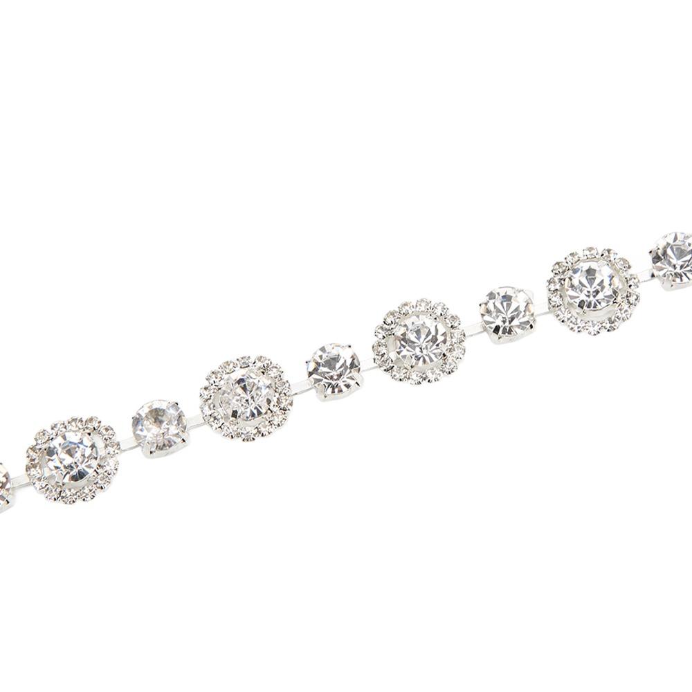 1pcs Metal Chain Base Rhinestone Claw Chain Crystal Applique Trim For Garment Decoration