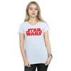 STAR WARS Женская/дамская футболка из хлопка с рождественским логотипом