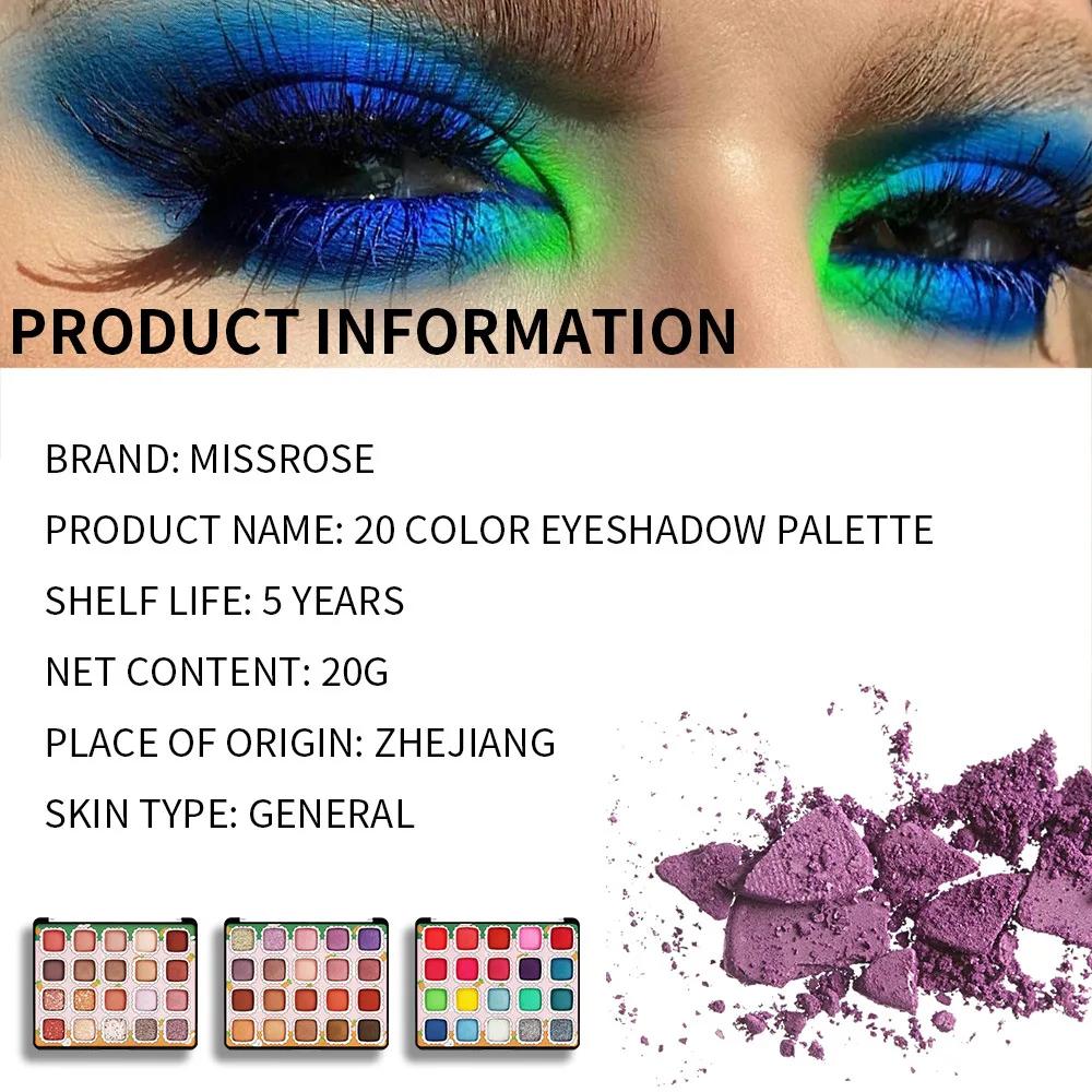 20 Colors Diamond Nude Eyeshadow Palette Make Up Pigment Silky-Smooth Matte Shimmer Eye Shadow Cosmetics