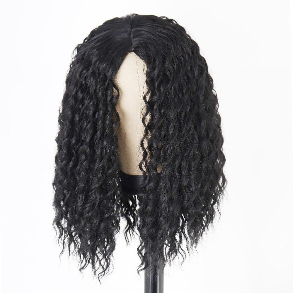 LISI HAIR Afro Women Curly Black Wigs Synthetic Heat Resistant Fiber Long Kinky Curly Wigs Long Wavy Wigs for Party Cosplay Daily Use