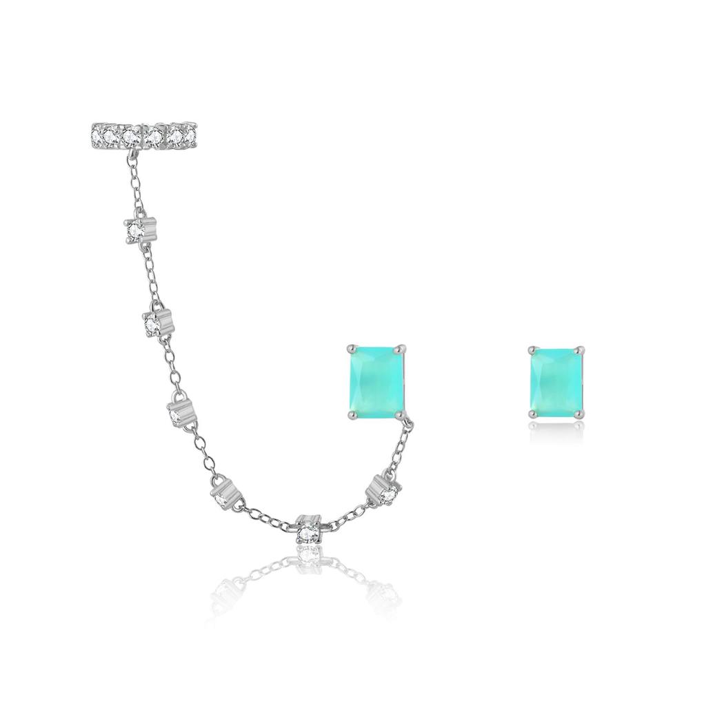 ANDYWEN Серьги-гвоздики из стерлингового серебра 925 пробы с турмалином и цирконием, длинная цепочка, длинные серьги с цирконием, роскошные ювелирные украшения, подарок