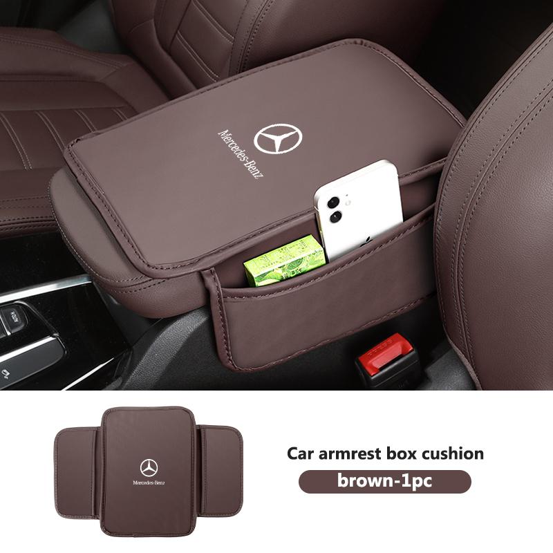 WLG4 Car Center Console Armrest Dust-proof Storage Protector Mat For Mercedes Benz W211 W124 W176 W177 C180 C200 C260 C300 GLC CLE