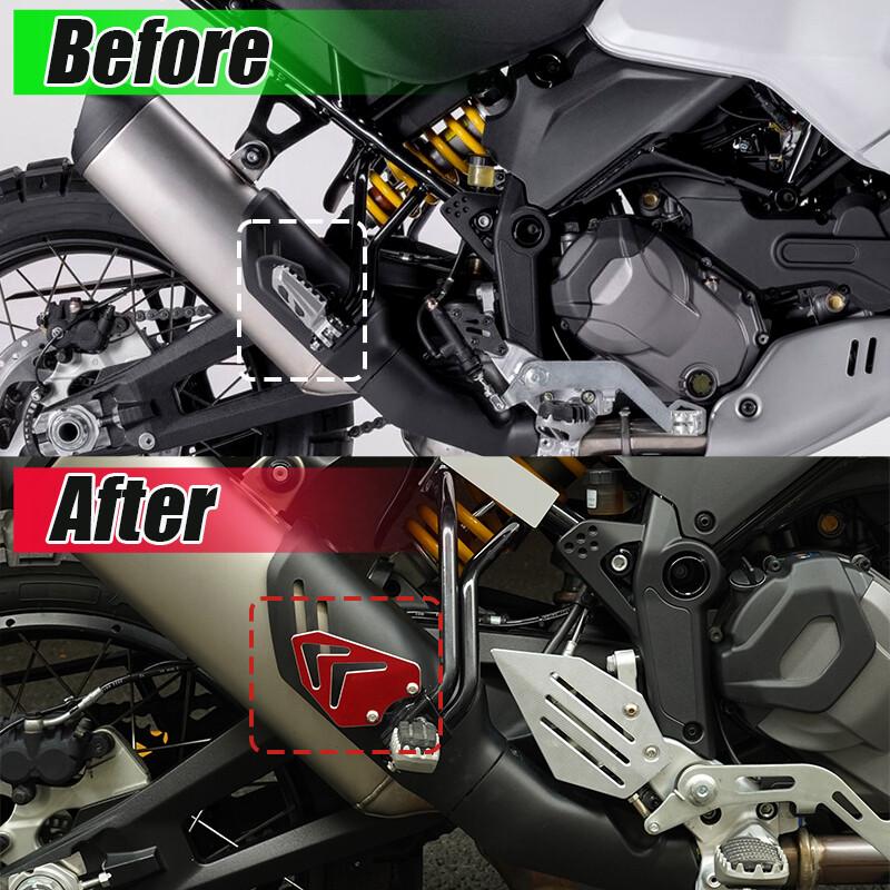 For Ducati Desert X 2022-23Foot Peg Pedal Heel Plates Guard Cover Protector 2x