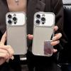 Зеркальный чехол для iPhone 17 Pro Max: Большое Окно Покрытая Металлом Крышка для Подкрашивания Макияжа