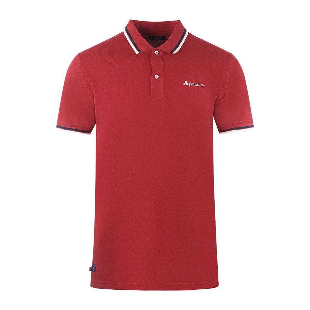 Aquascutum Unisex Adult Double Tipped Collar Logo Polo Shirt