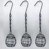 Bird Hanging Feeder with Chain Large Capacity Bite Resistant Iron Wire Cage Type Feeding